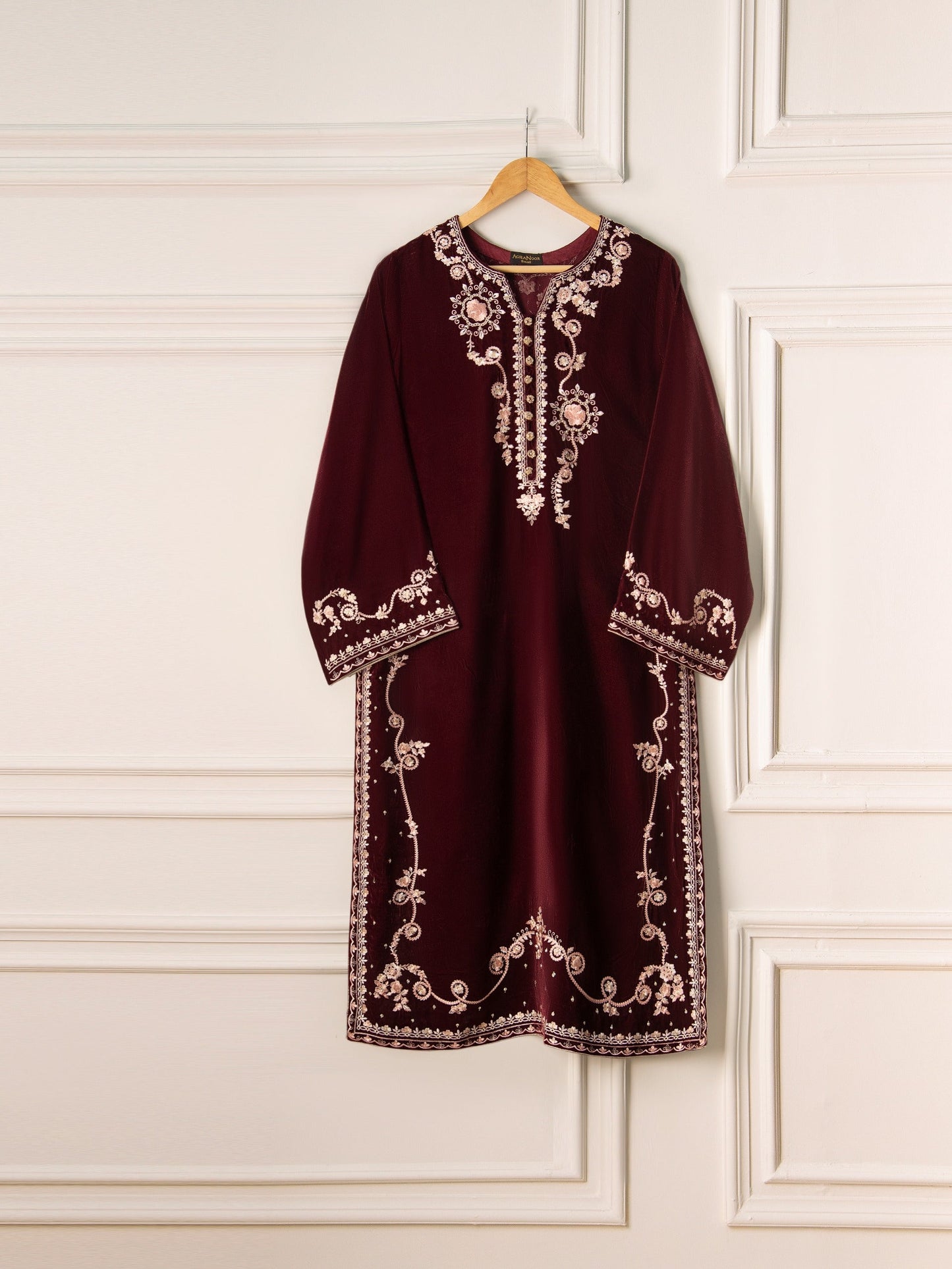 3 Piece- Embroidered Velvet Suit S110783