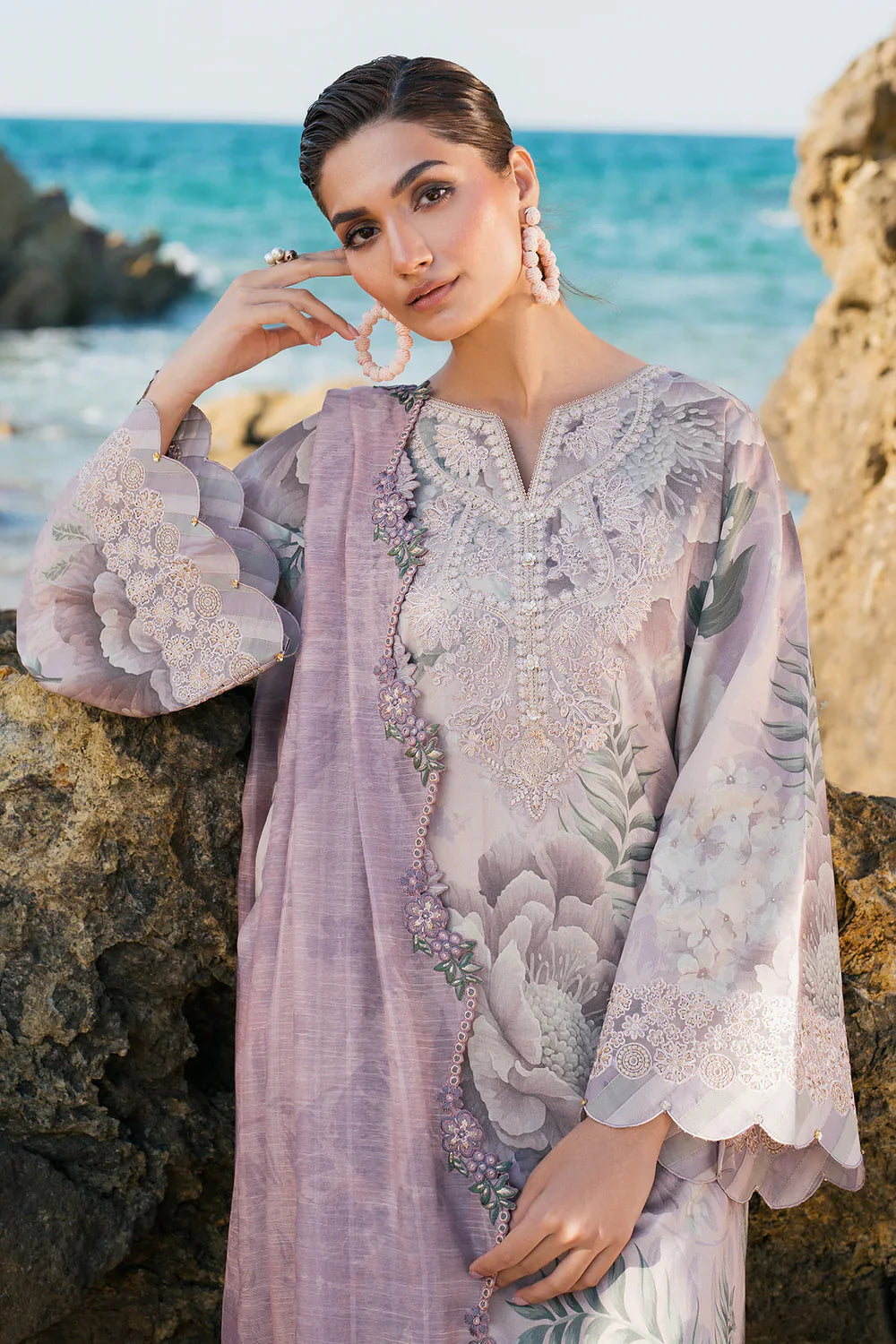 Unstitched'25 - EMBROIDERED PRINTED LAWN UF-4124