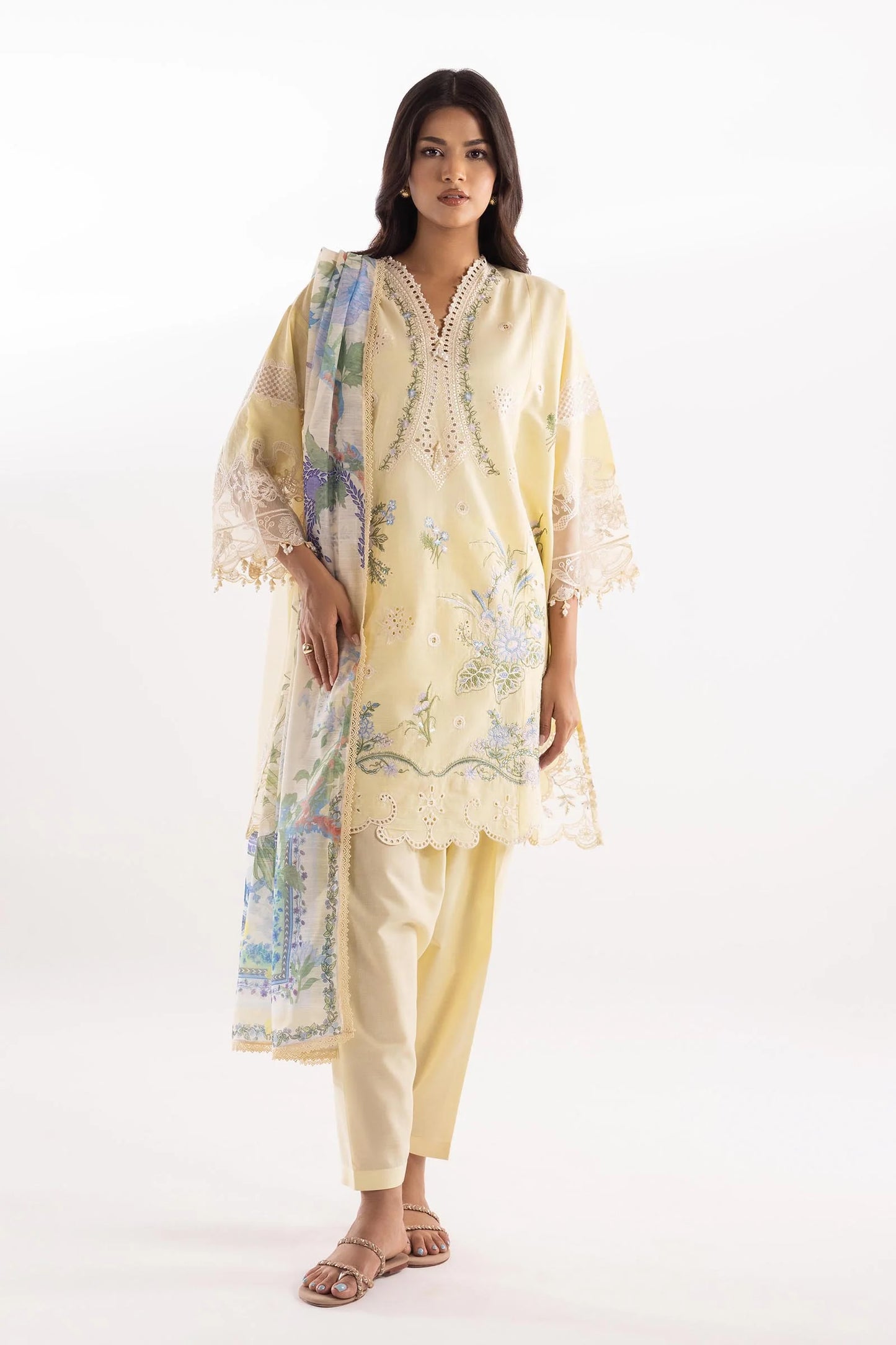 Stitched Luxury Yellow Lawn Suit - RTS