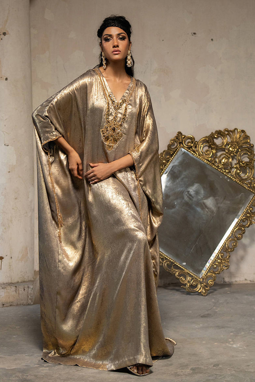 Afsanvi Festive Edit'24 - Liquid Gold Kaftan