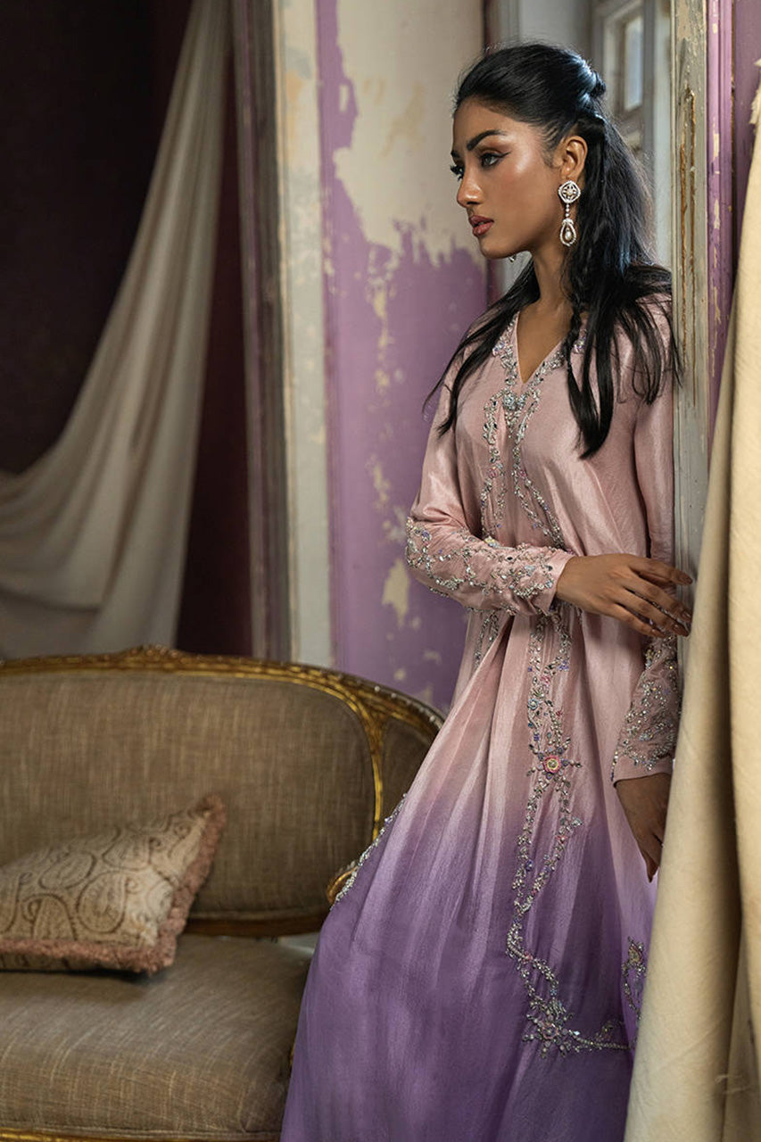 Afsanvi Festive Edit'24 - Lilac Ombre Silk With Pants