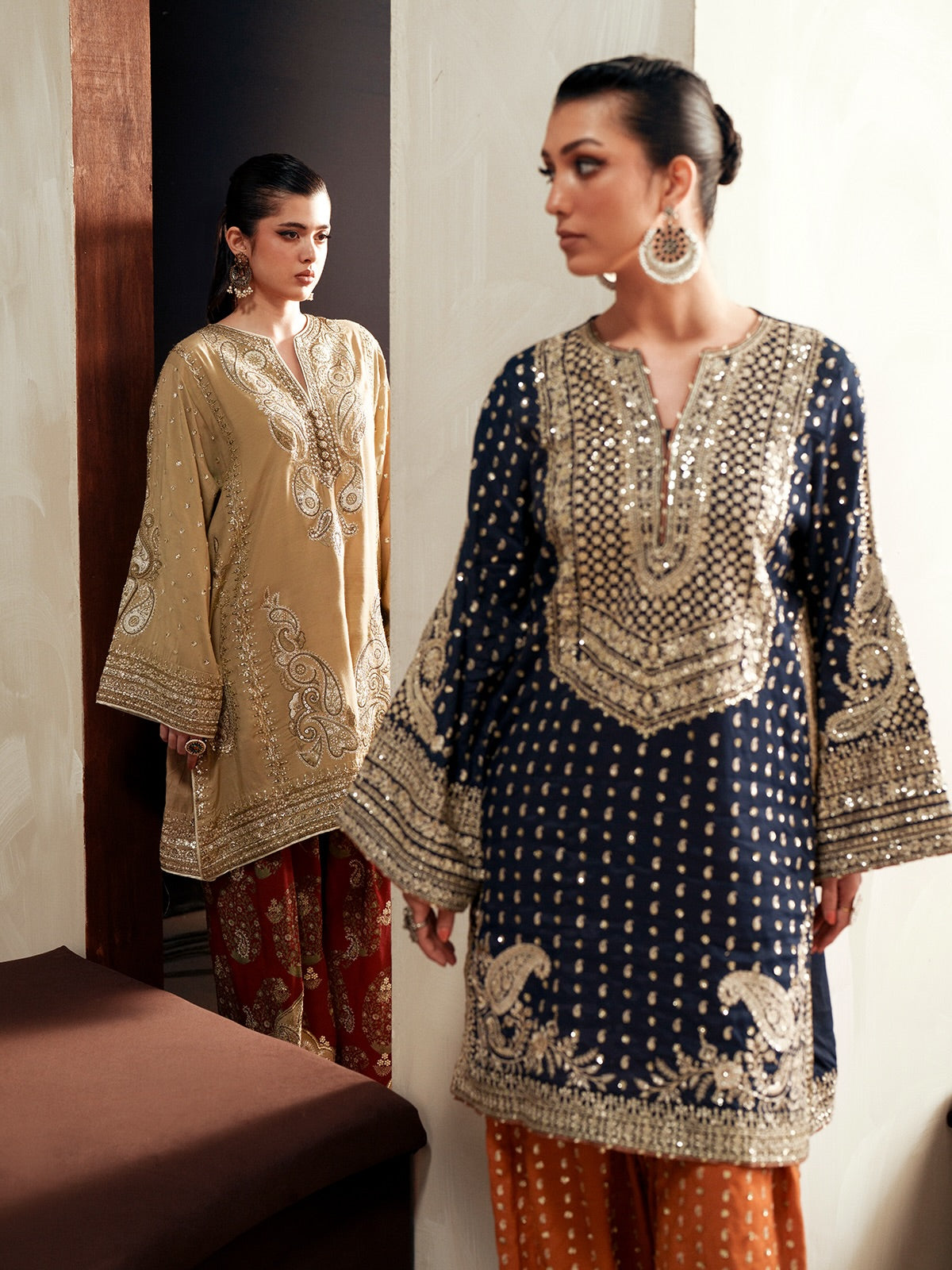 ETHNC Embroidered Suit - Beige