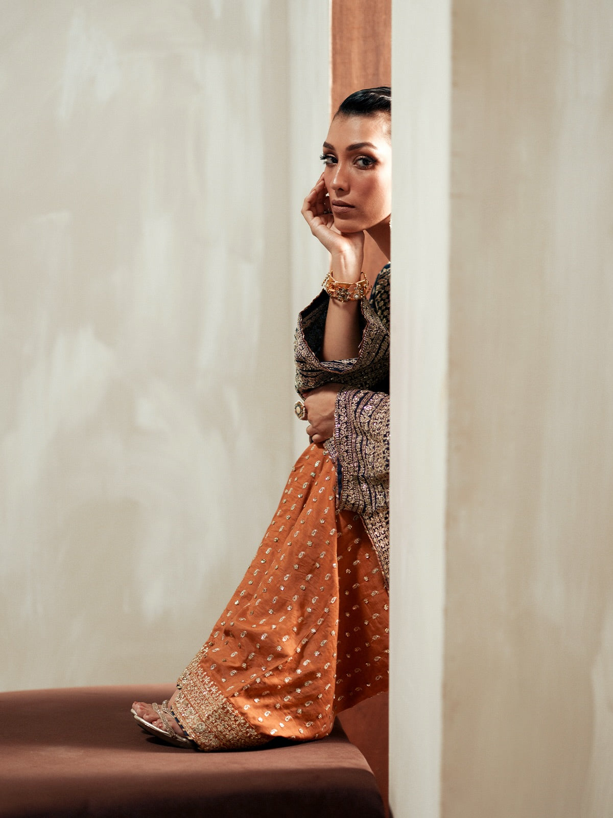 ETHNC Embroidered Suit - Blue