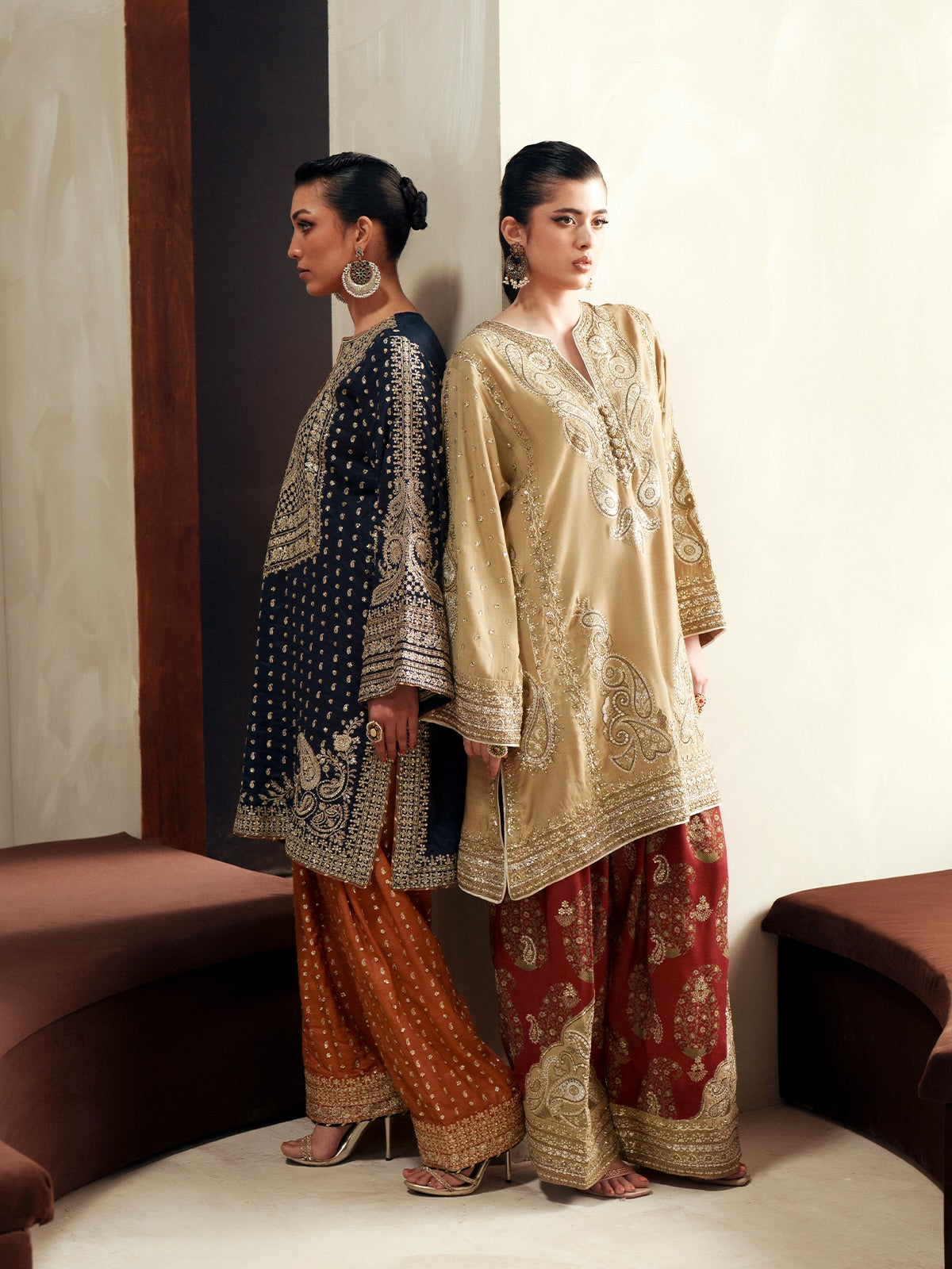 ETHNC Embroidered Suit - Beige