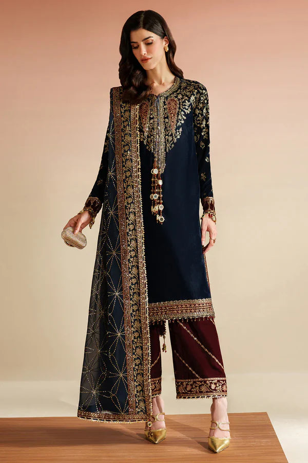 Velvet Vogue '25 - Embroidered Velvet Formal VVF D-7