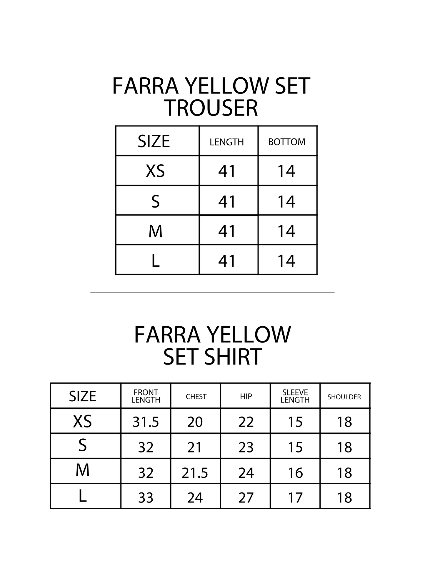 Farra Yellow Set