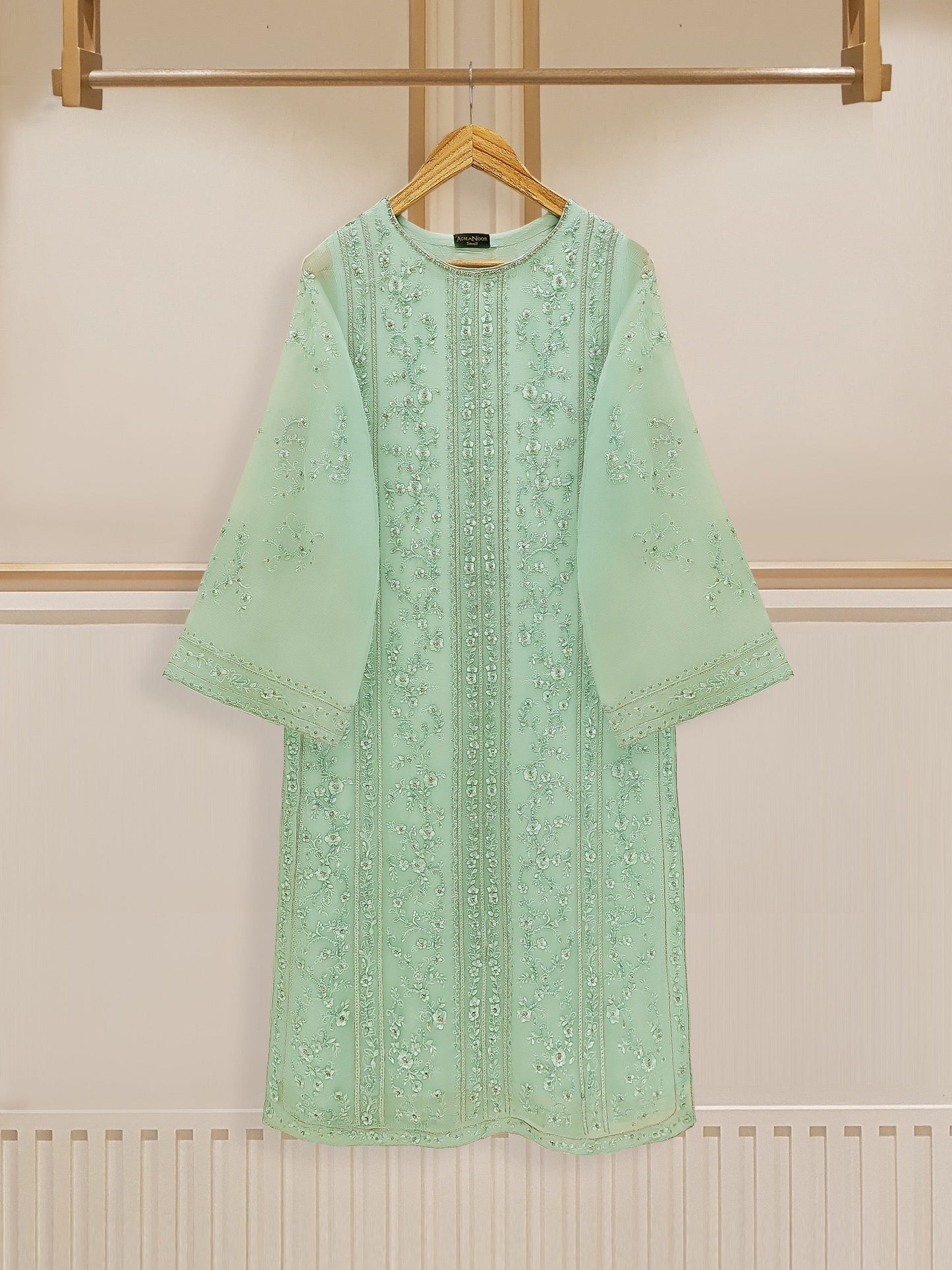 2 Piece - Embroidered Chiffon Suit S109708