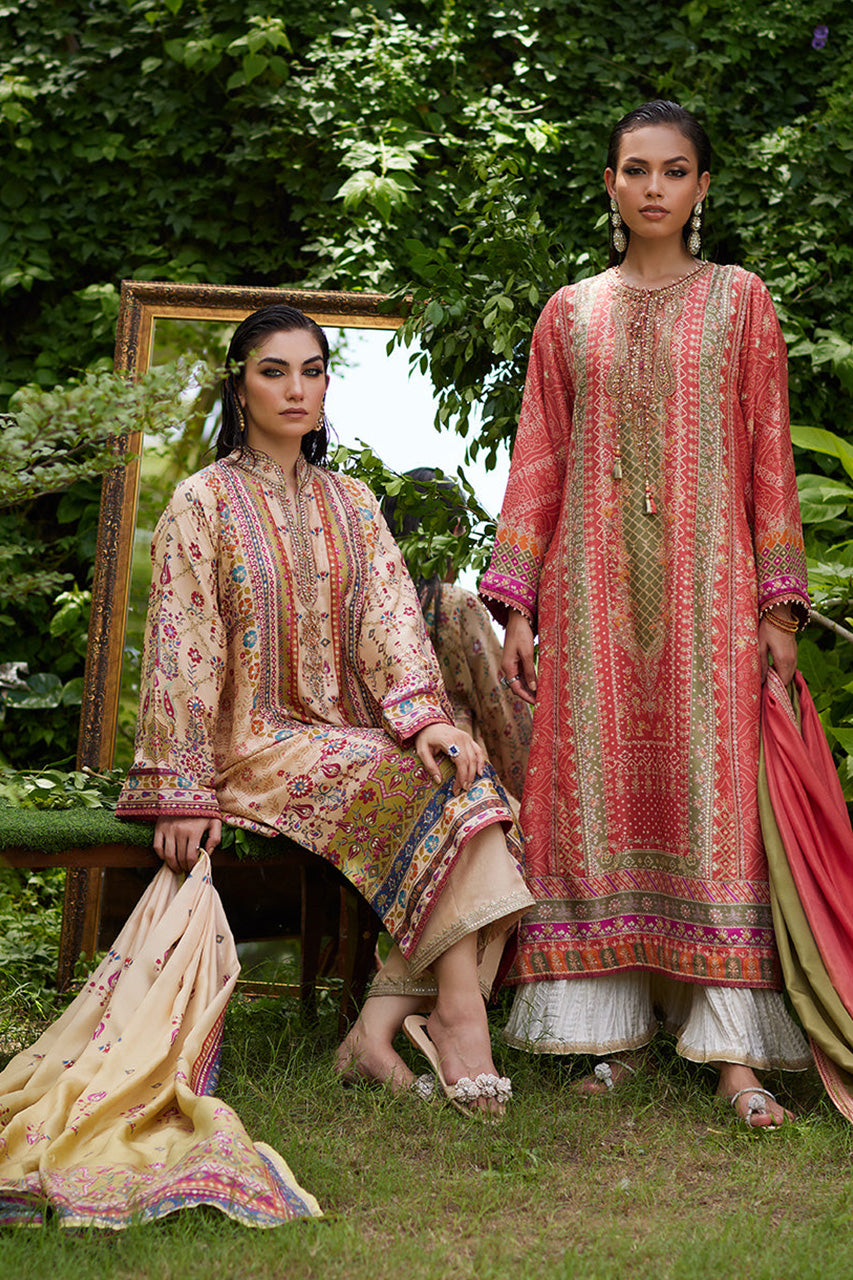 Mayna festive'24 - Bazif Burnt Orange Shirt And Dupatta