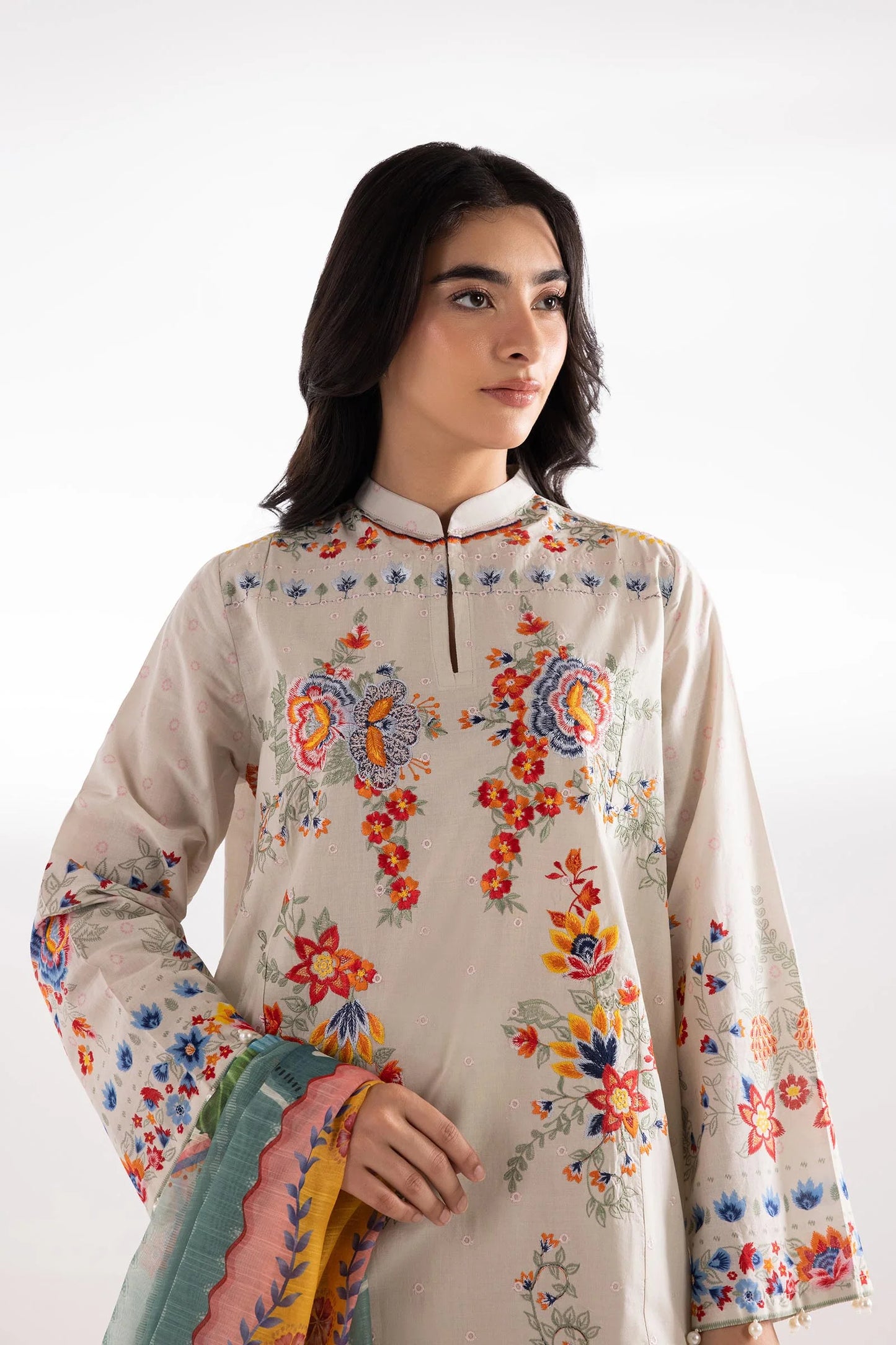 Stitched Muzlin Lawn Suit- RTS
