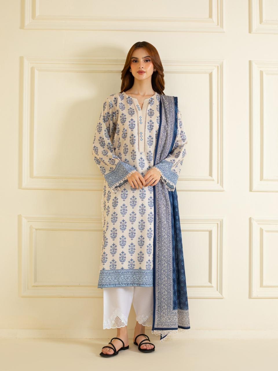 2 Piece - Printed Cambric Suit S109816