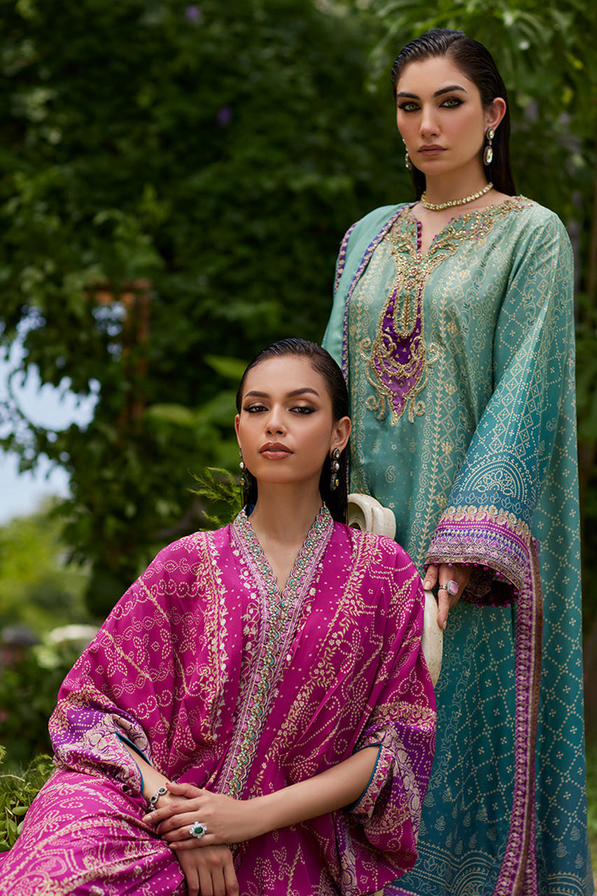 Mayna festive'24 - Leisha Teal Ombre Shirt And Dupatta