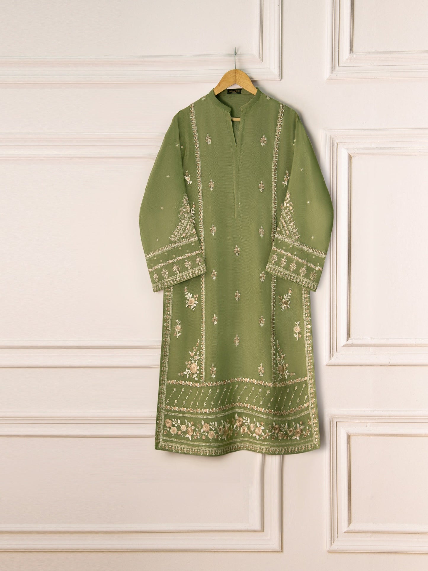 3 Piece- Pure Cotton Net Embroidered Suit S111071