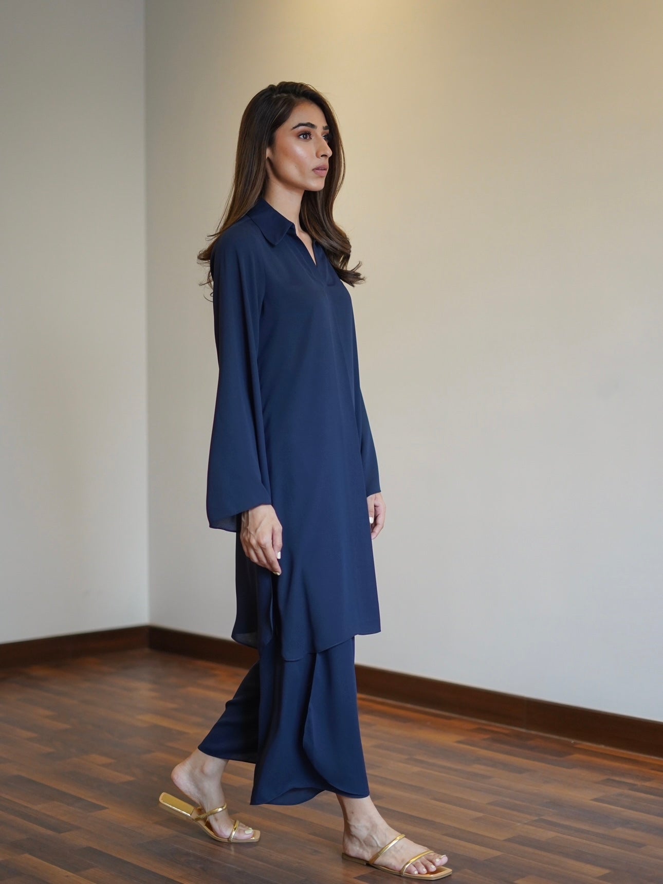 Navy Oak Tunic with Tulip Pants