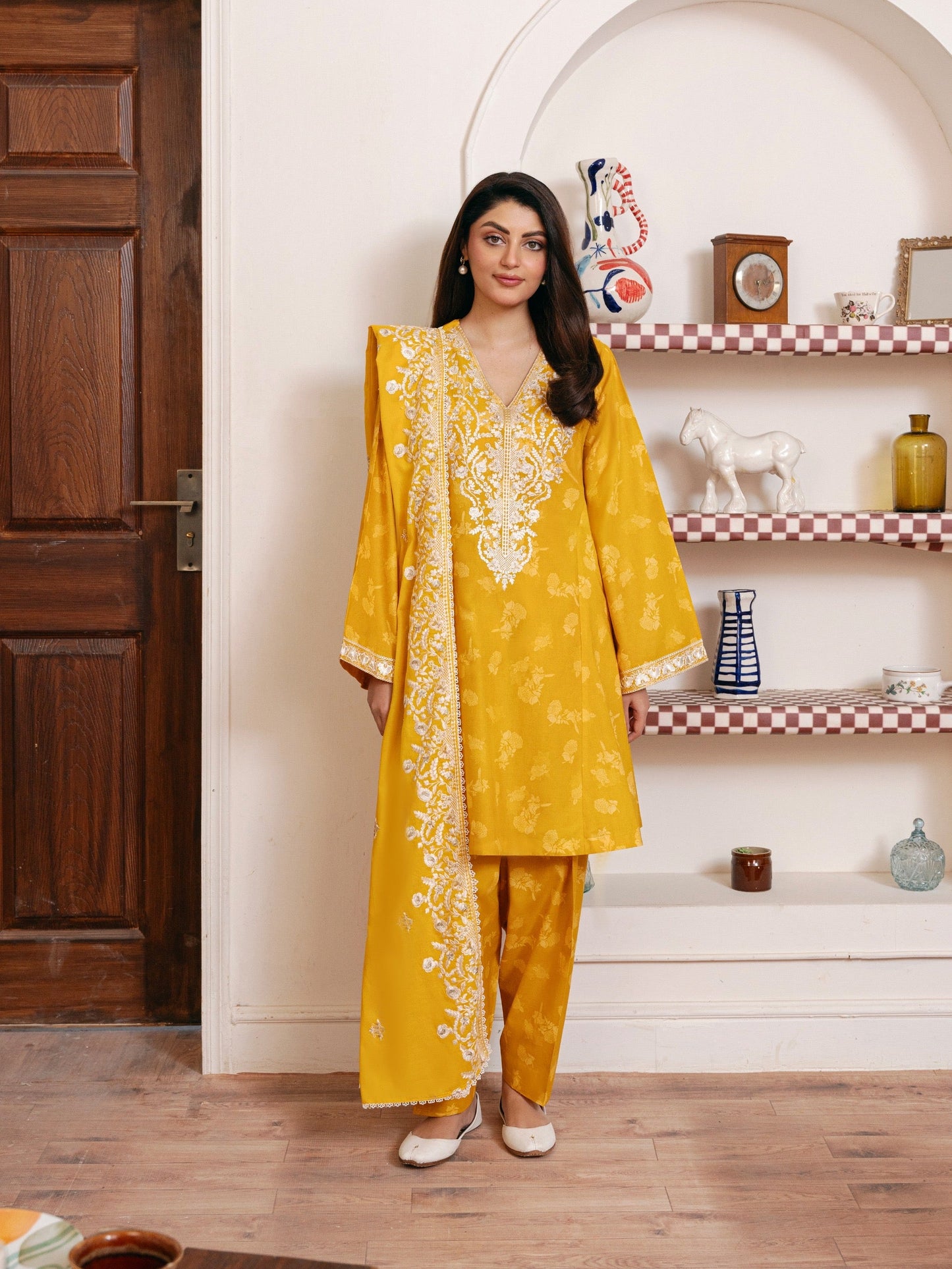 2 Piece - Embroidered Cambric Suit S110422