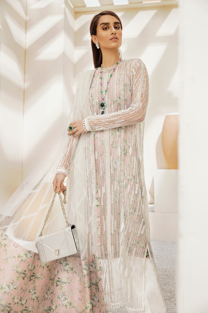 By Sana Yasir Luxury Pret '21 - Blush White - Sale