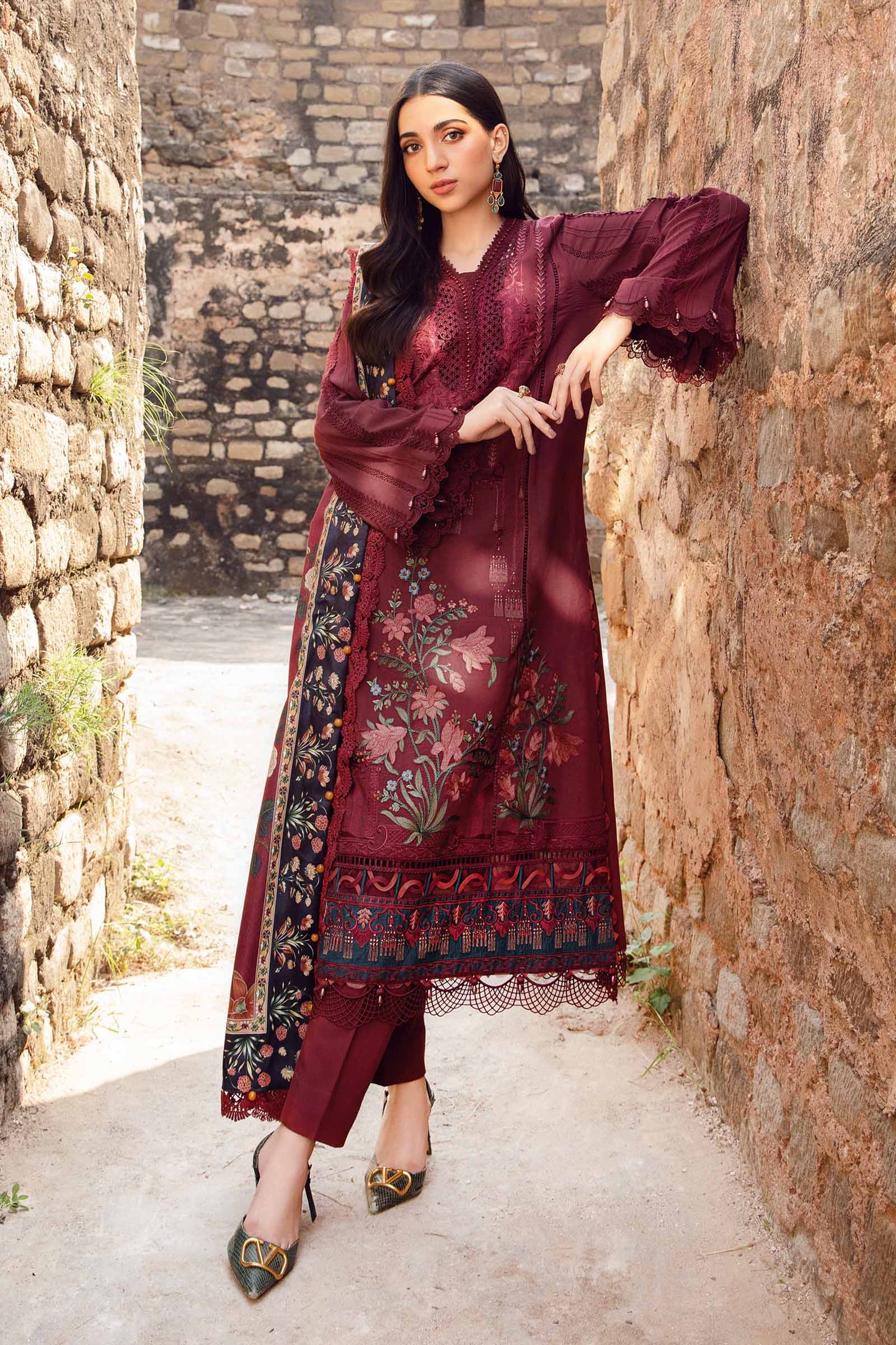 Mprints'24 - 3 Piece Unstitched Printed Linen Suit | MPT-2401-B