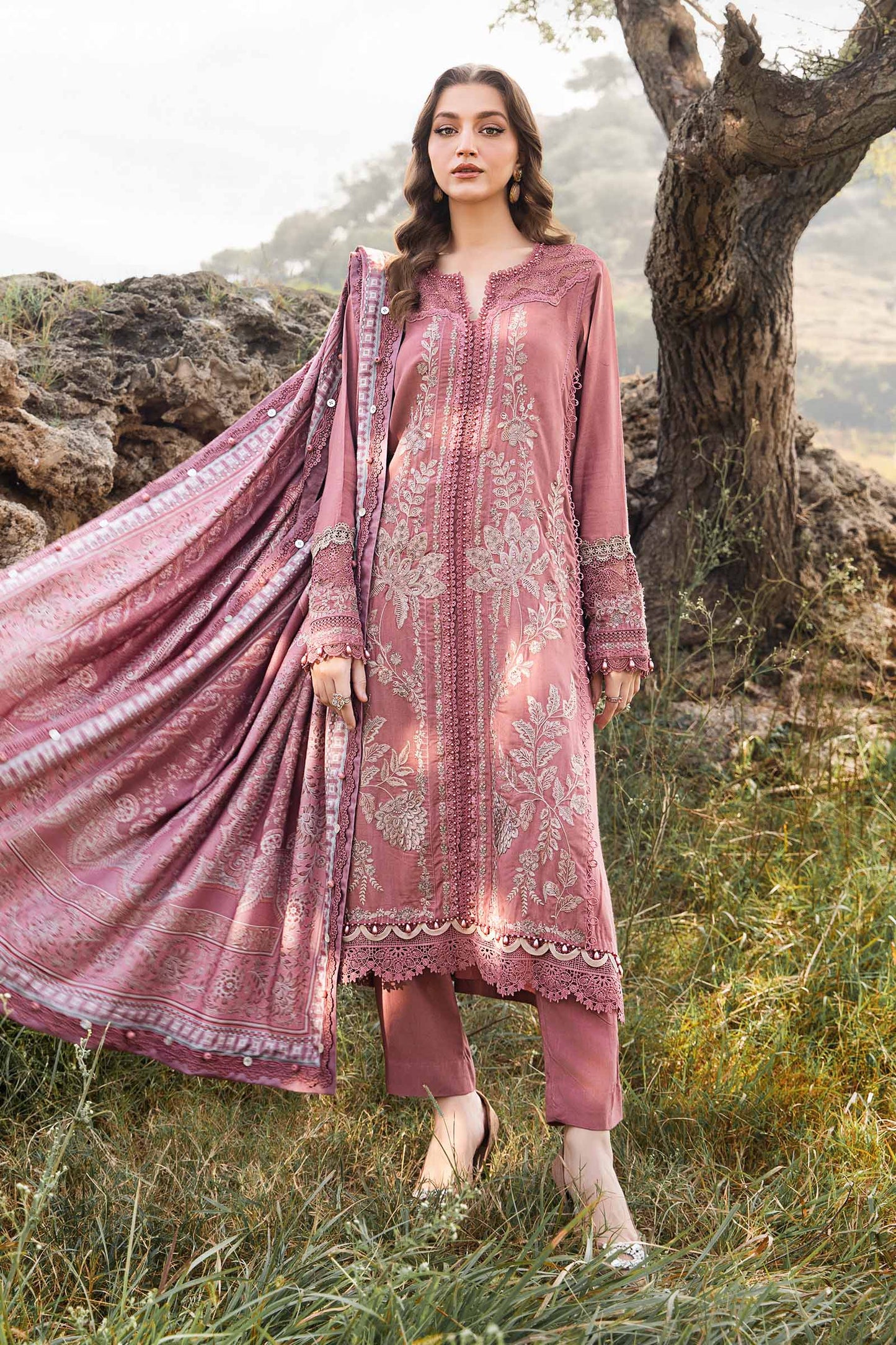 Mprints'24 - 3 Piece Unstitched Printed Linen Suit | MPT-2404-A