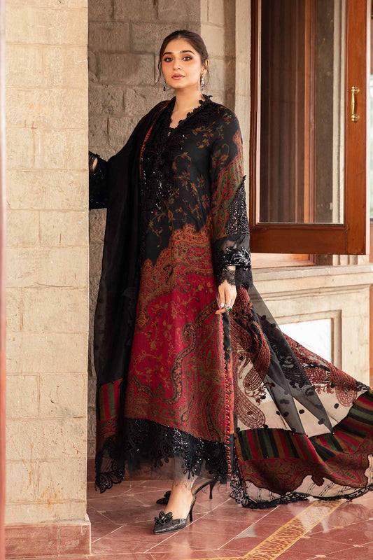 Winter Luxe'24 - 3 Piece Unstitched Embroidered Woven Suit | DL-1204