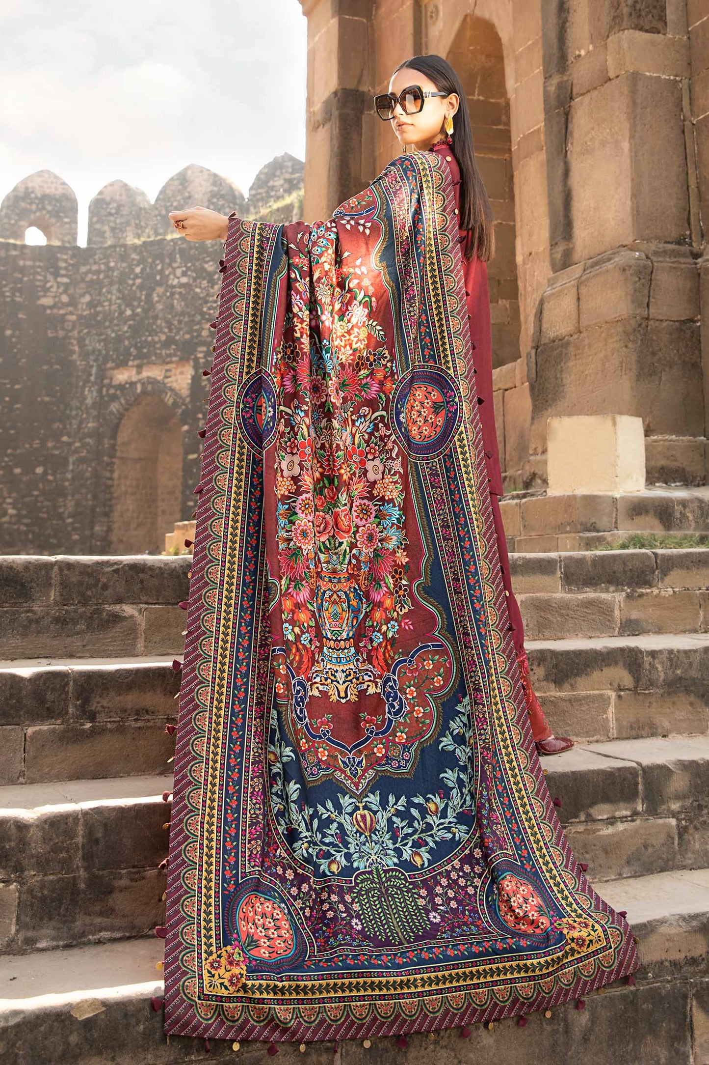 Mprints'24 - 3 Piece Unstitched Printed Linen Suit | MPT-2407-B