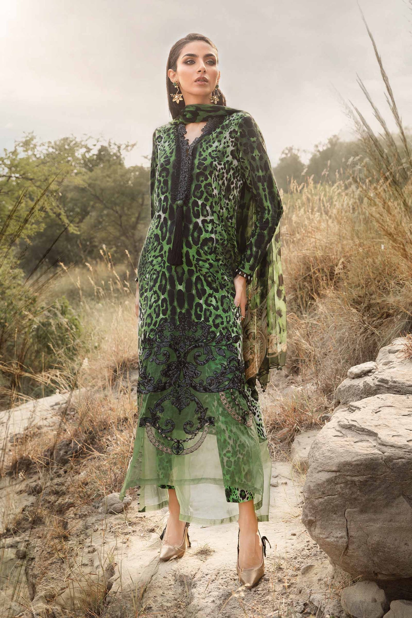 Mprints'24 - 3 Piece Unstitched Printed Linen Suit | MPT-2409-A