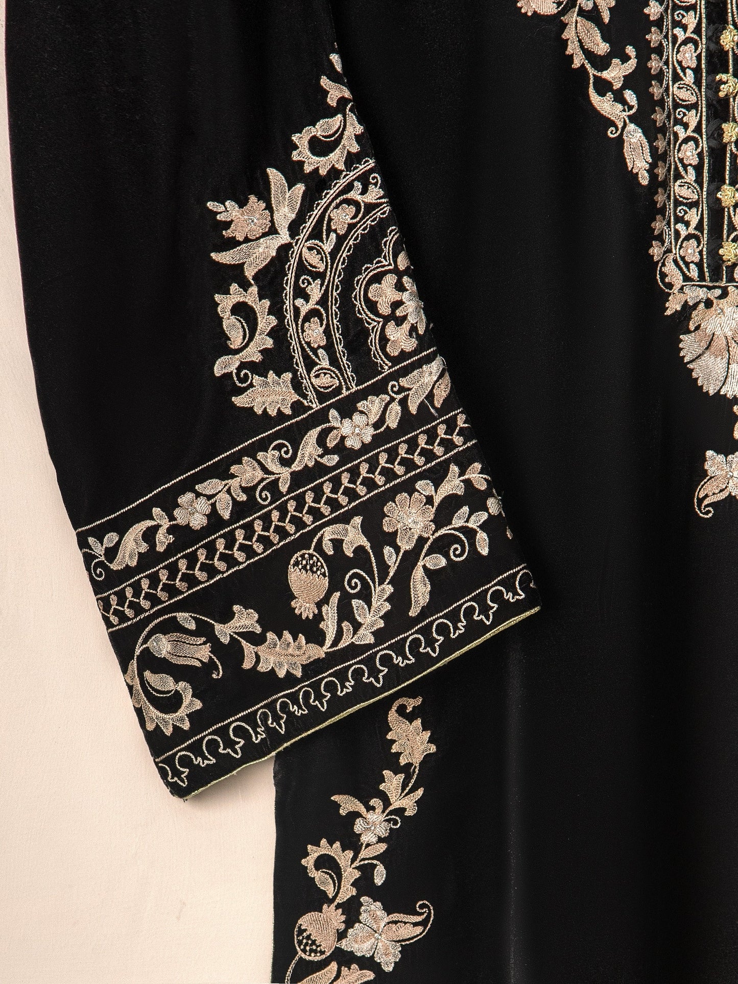 3 Piece- Embroidered Velvet Suit S110838