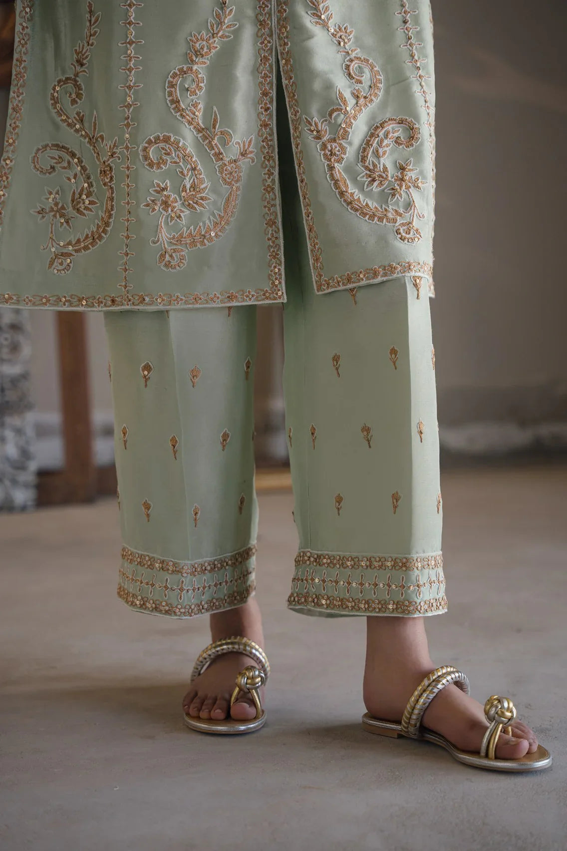 Semi formals Luxury'25 - Chandni in mint