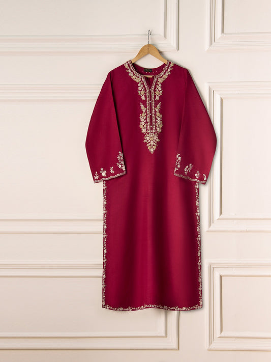 2 Piece- Pure Korean Silk Embroidered Suit S110981