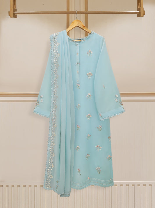 3 Piece - Embroidered Swiss Voile Suit S109810