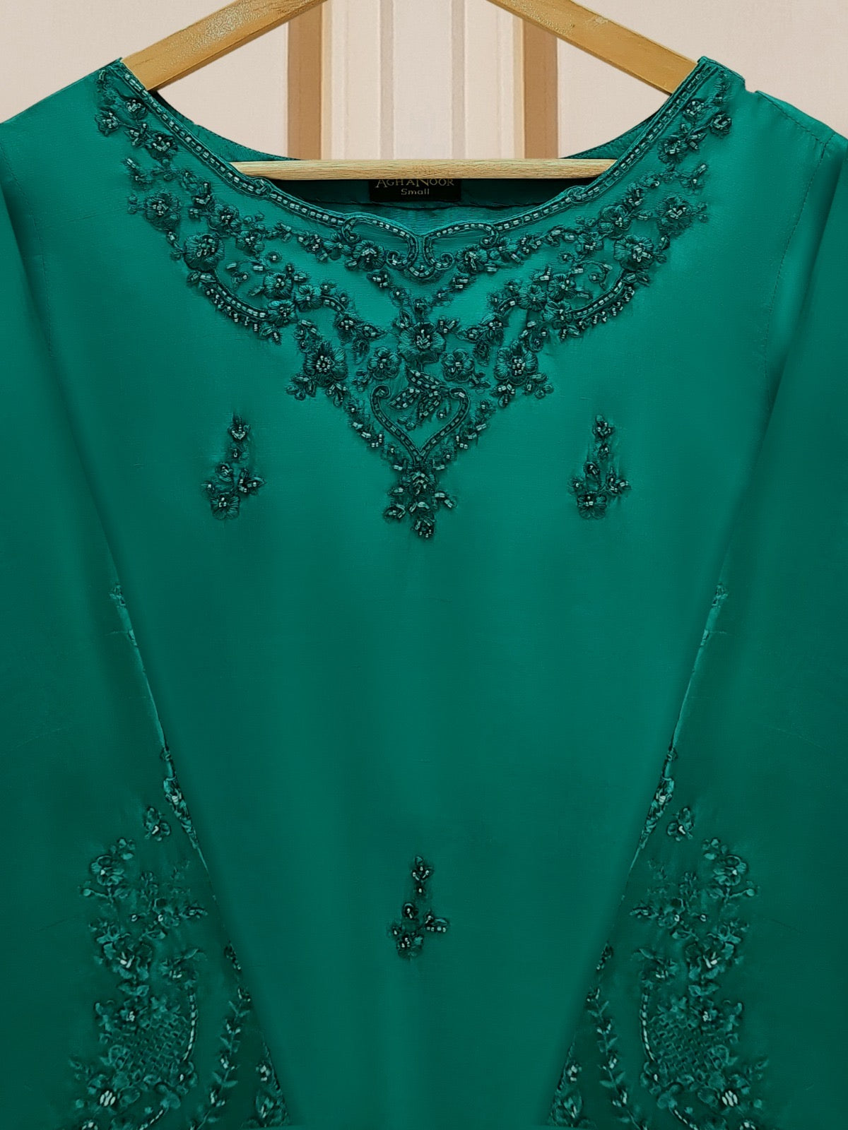 2 Piece - Pure Raw Silk Embroidered Suit S109759