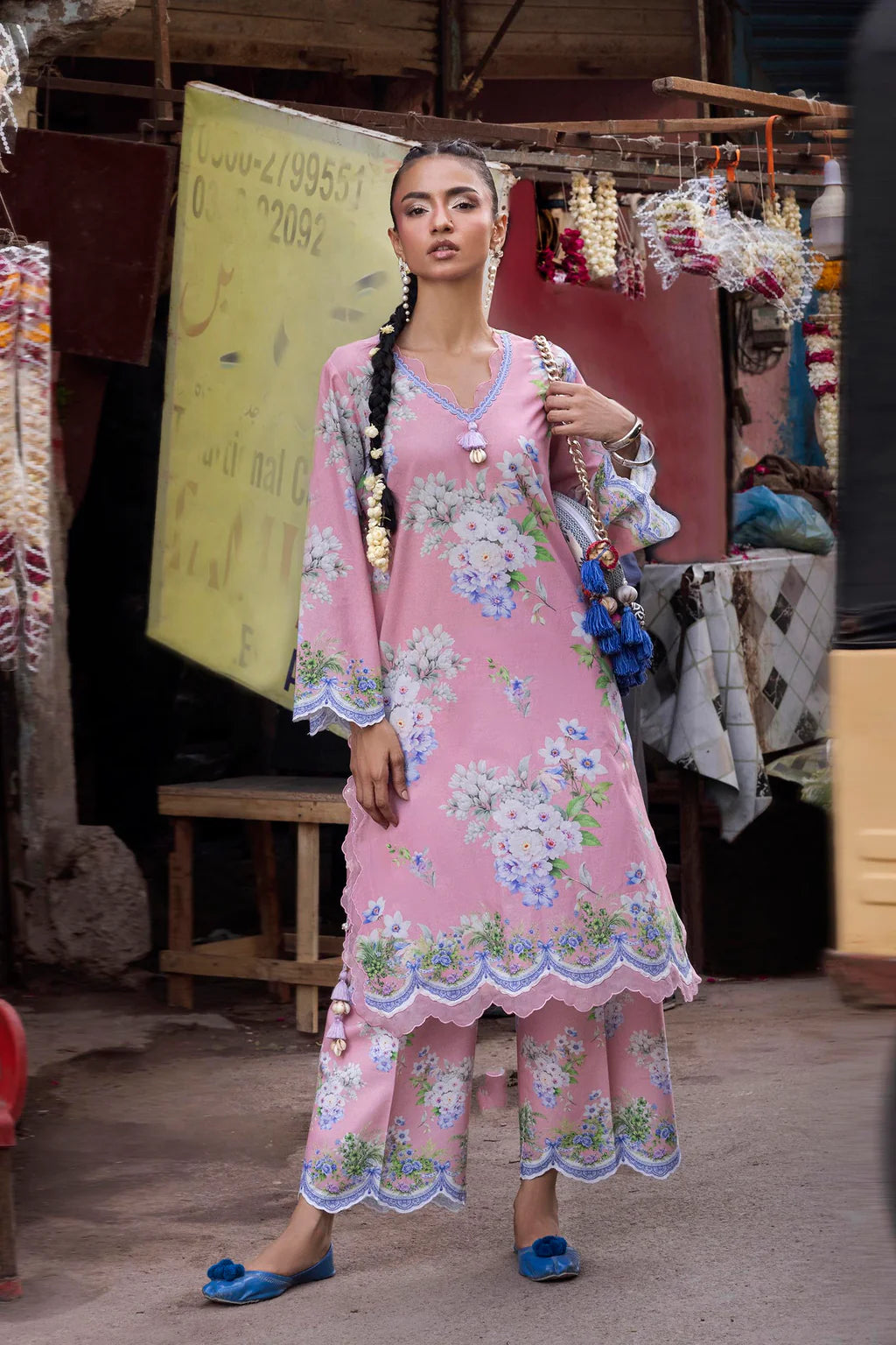 Unstitched Printed 2 Piece Lawn Suit -1B