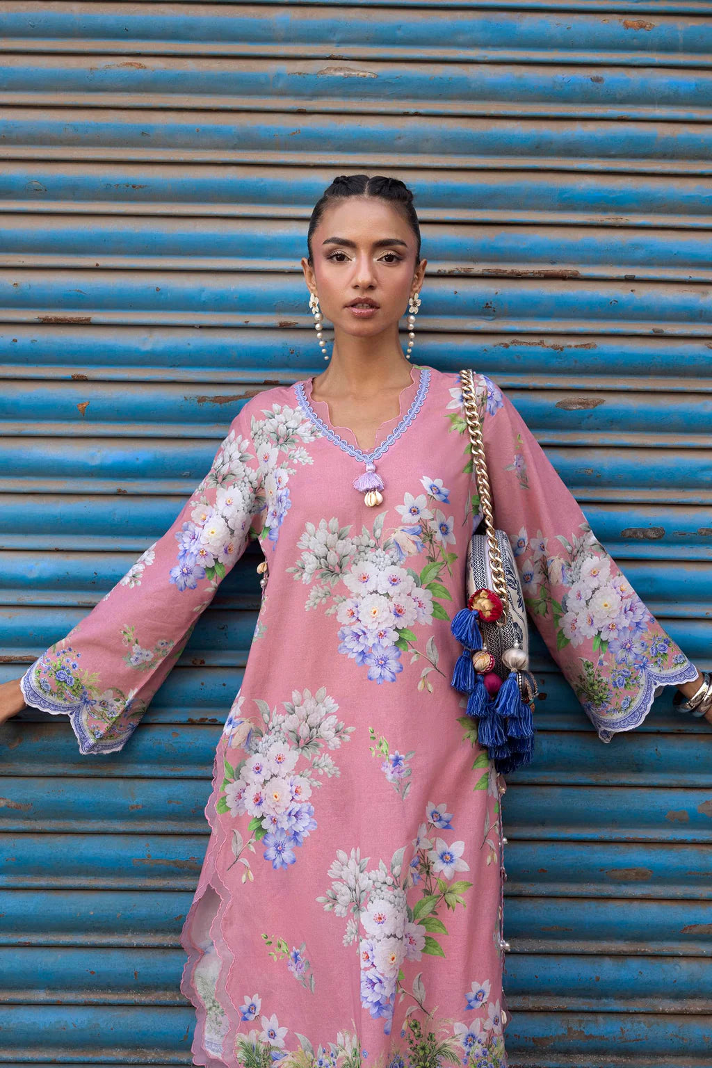 Unstitched Printed 2 Piece Lawn Suit -1B