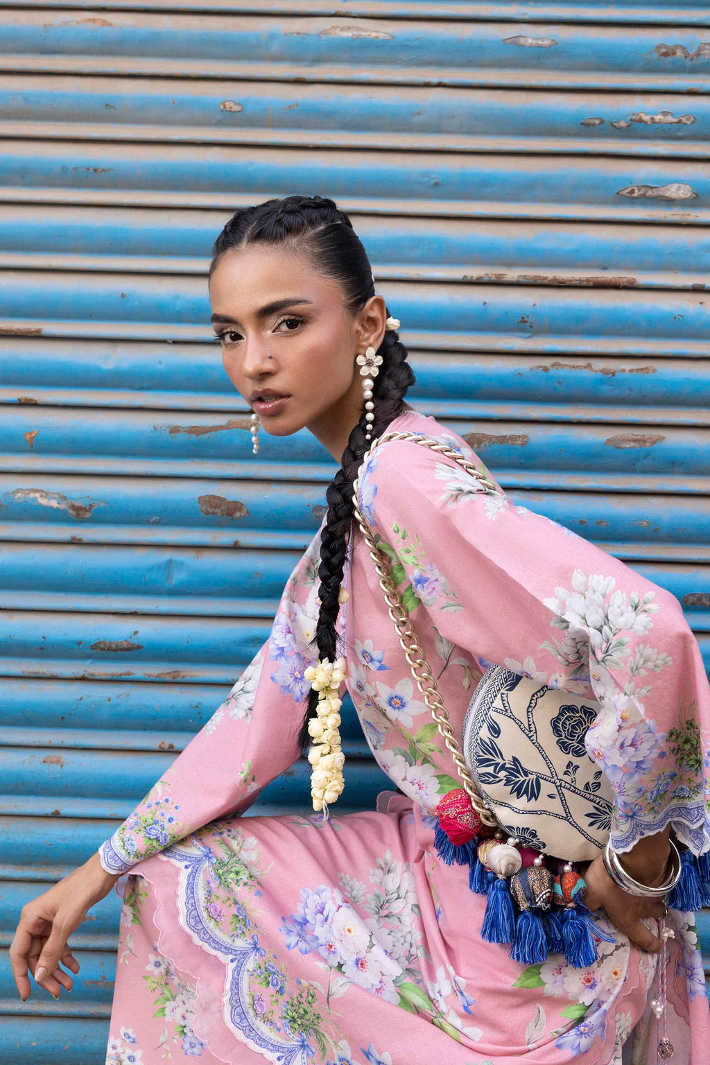 Unstitched Printed 2 Piece Lawn Suit -1B