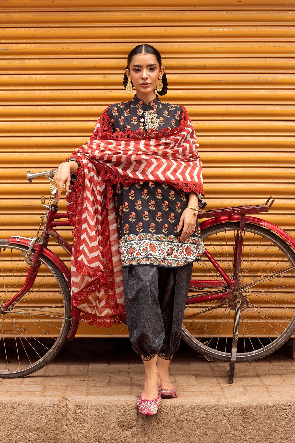 Unstitched Printed 3 Piece Lawn Suit -2A