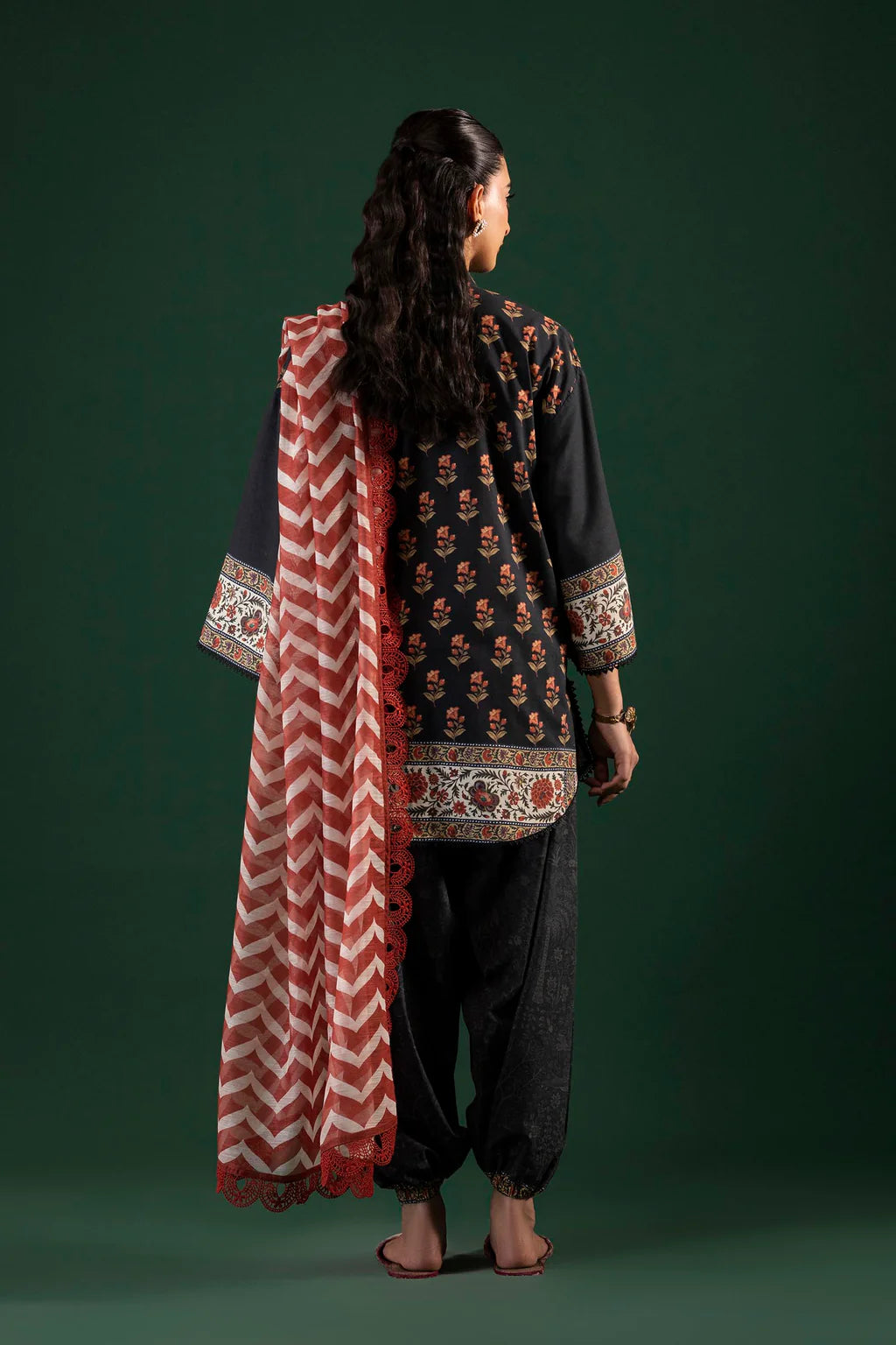 Unstitched Printed 3 Piece Lawn Suit -2A