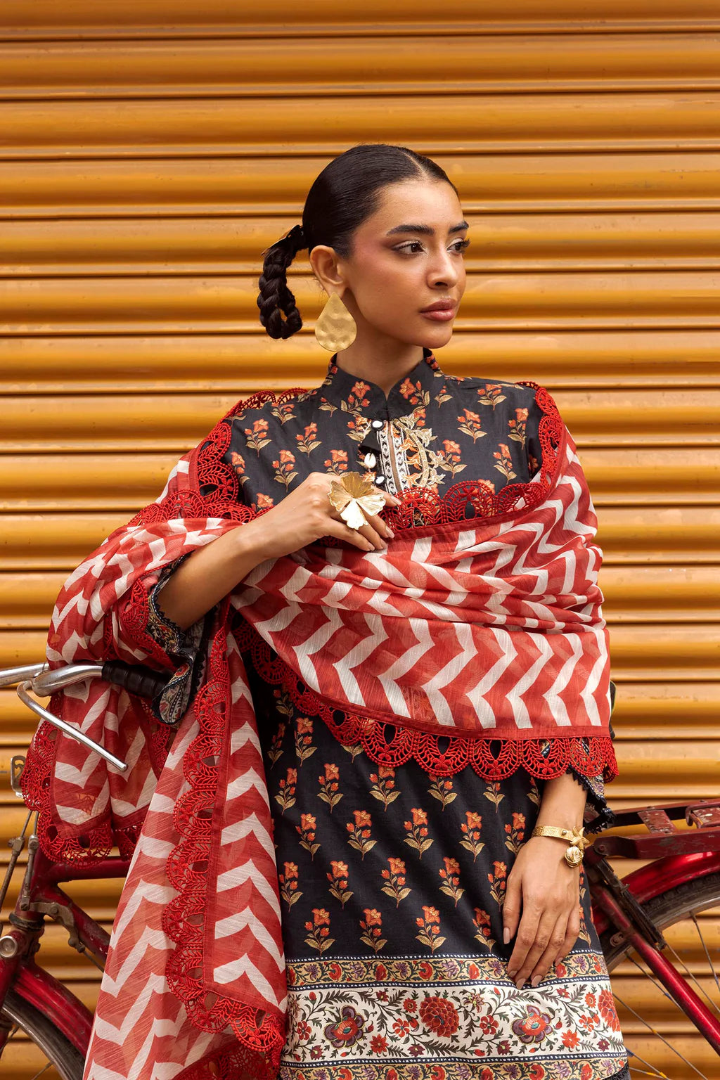 Unstitched Printed 3 Piece Lawn Suit -2A
