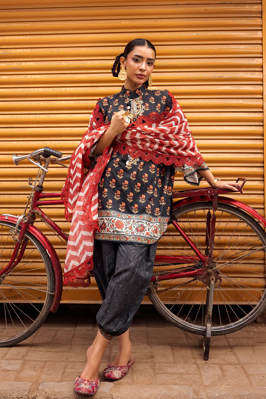 Unstitched Printed 3 Piece Lawn Suit -2A