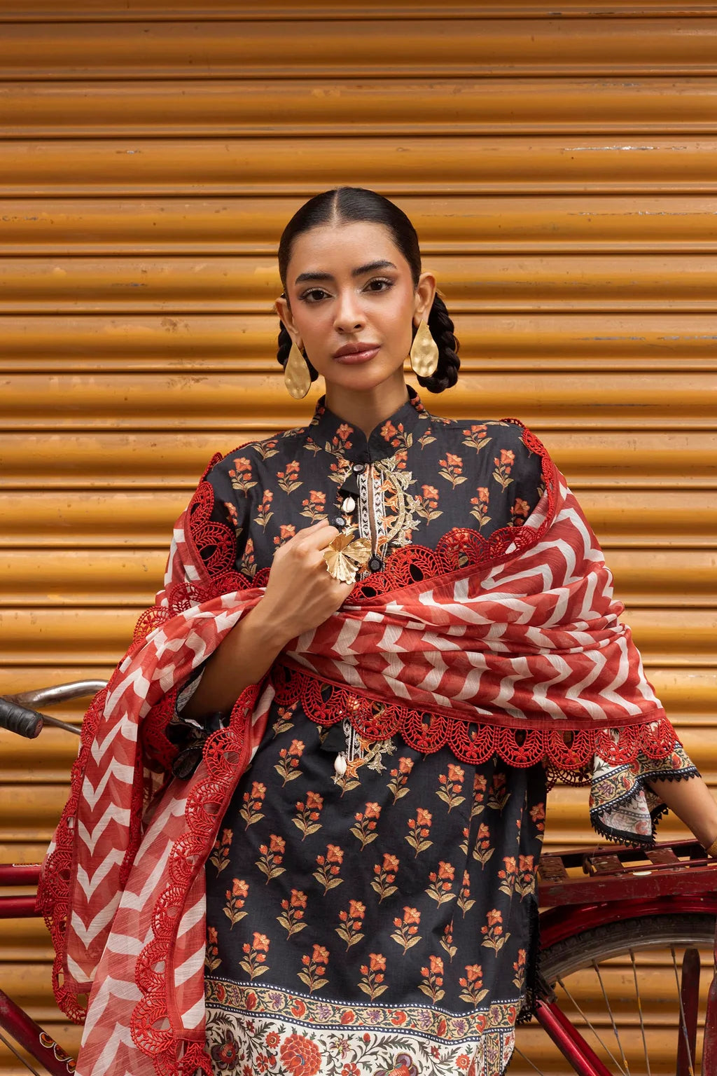 Unstitched Printed 3 Piece Lawn Suit -2A