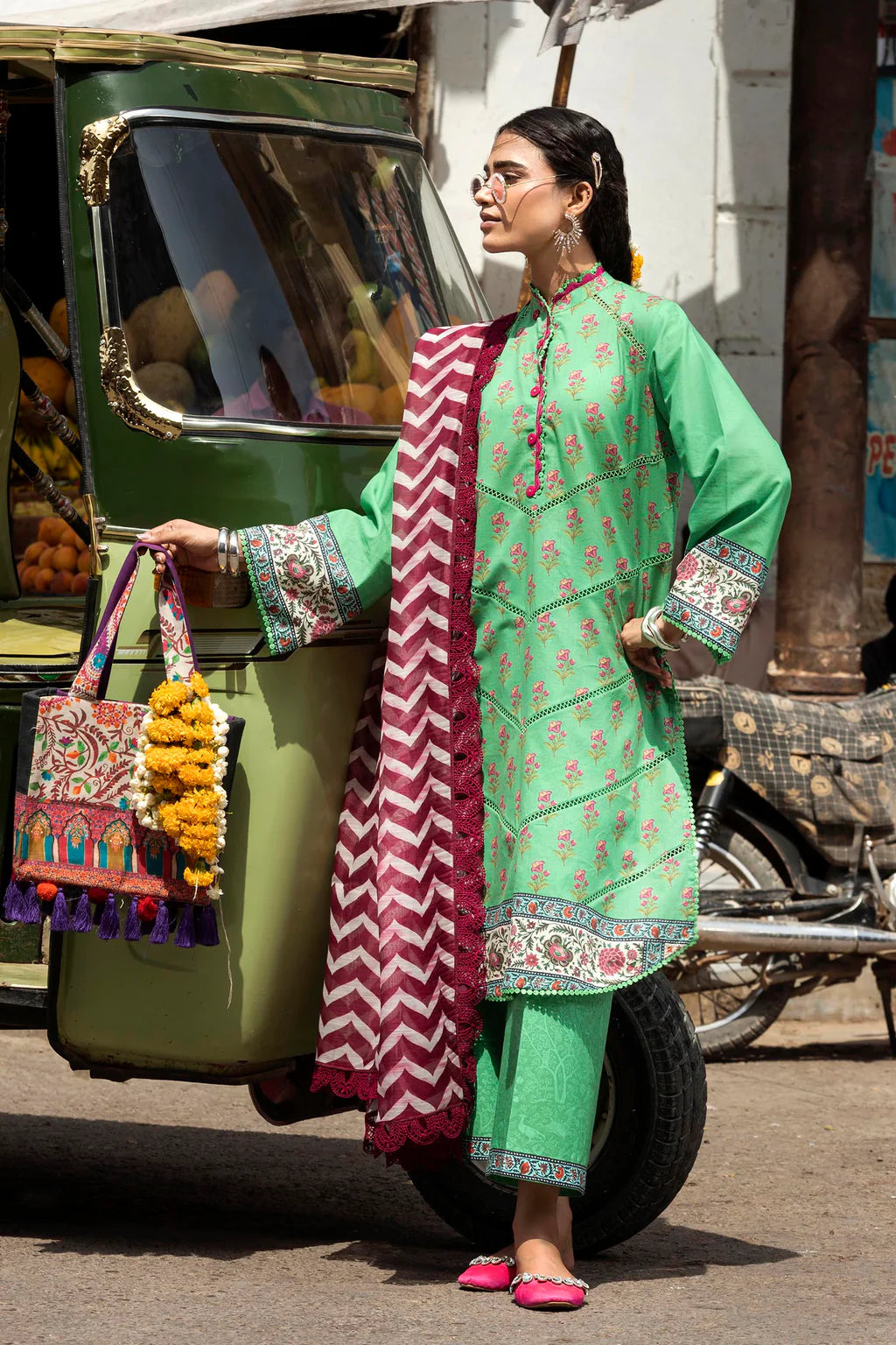 Unstitched Printed 3 Piece Lawn Suit -2B
