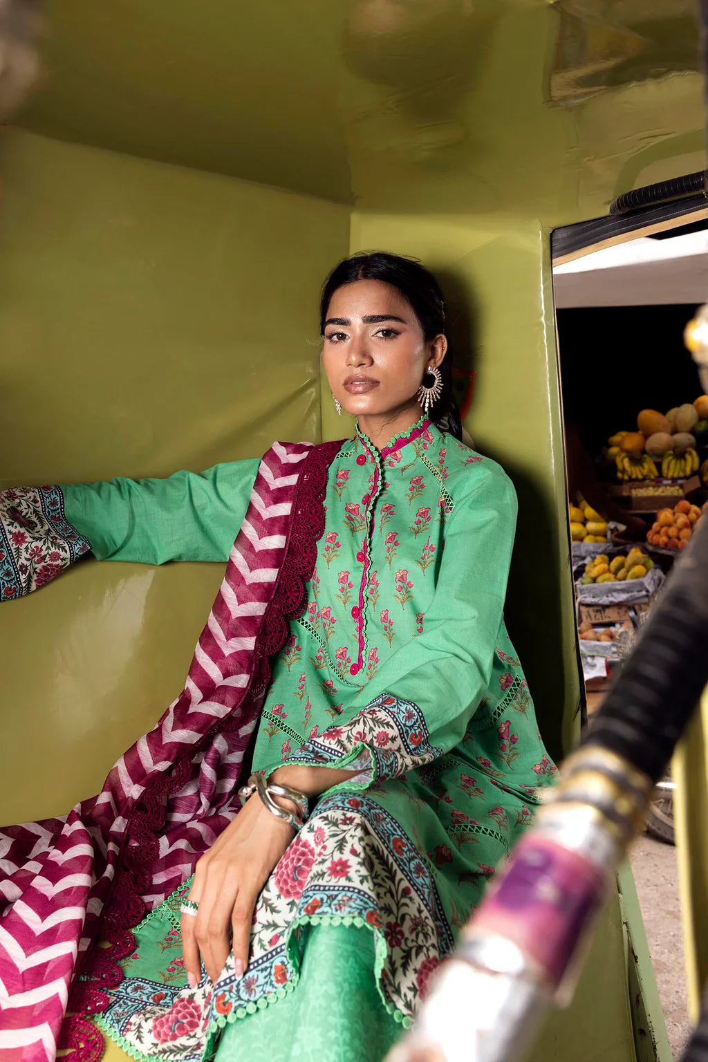 Unstitched Printed 3 Piece Lawn Suit -2B