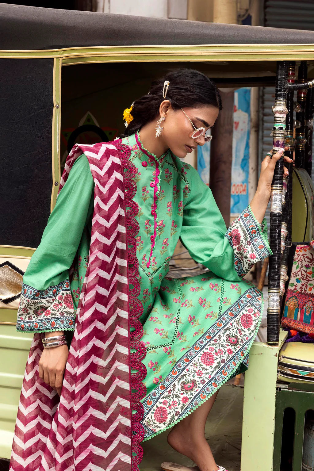Unstitched Printed 3 Piece Lawn Suit -2B