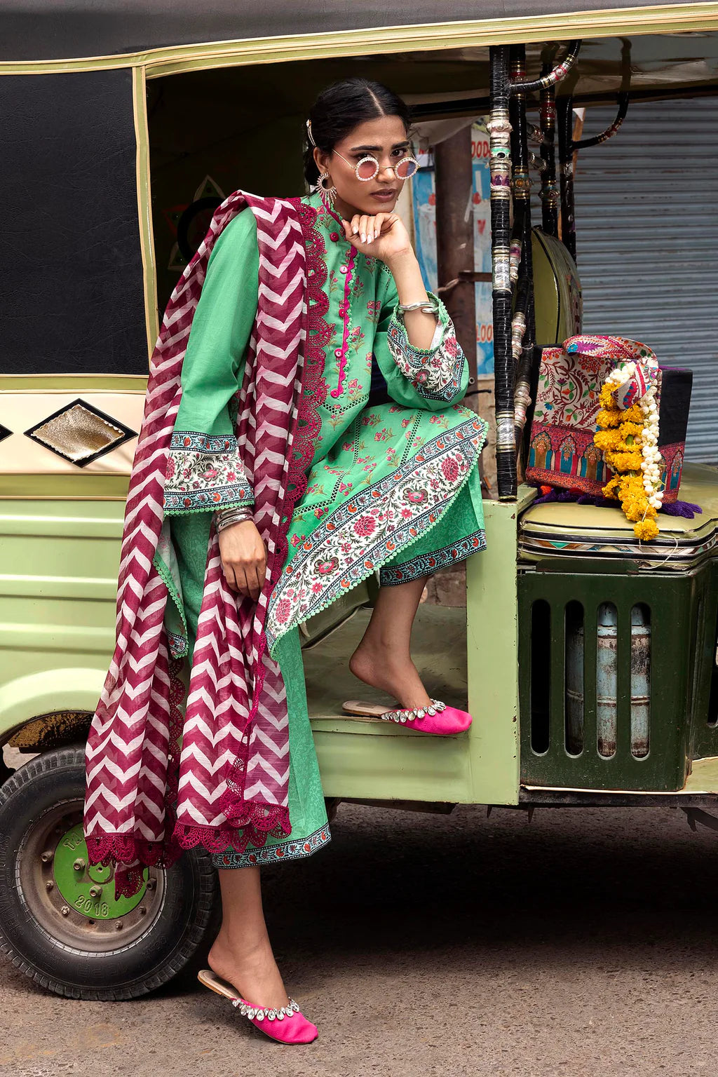 Unstitched Printed 3 Piece Lawn Suit -2B