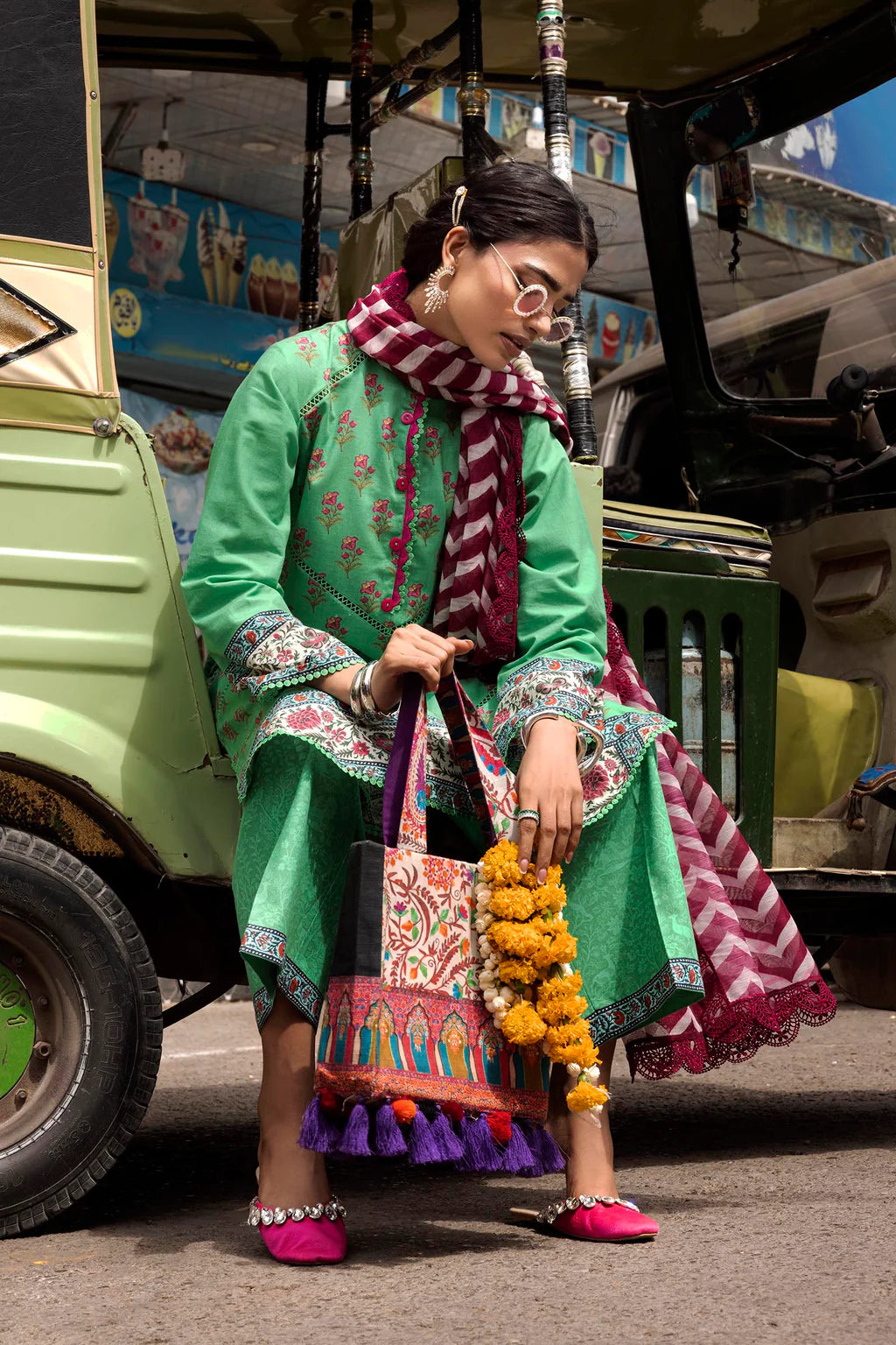 Unstitched Printed 3 Piece Lawn Suit -2B