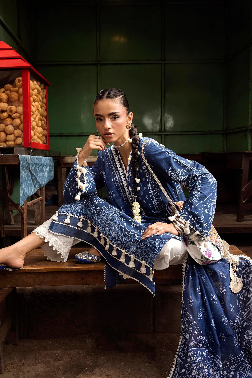 Unstitched Printed 2 Piece Lawn Suit -4A