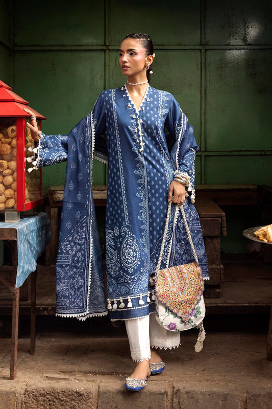 Unstitched Printed 2 Piece Lawn Suit -4A