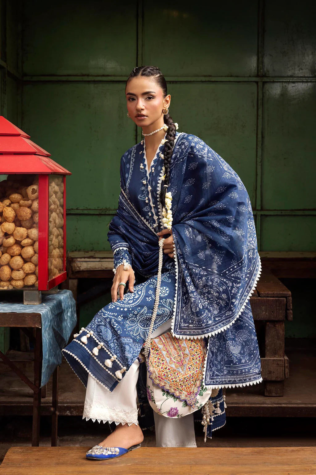 Unstitched Printed 2 Piece Lawn Suit -4A