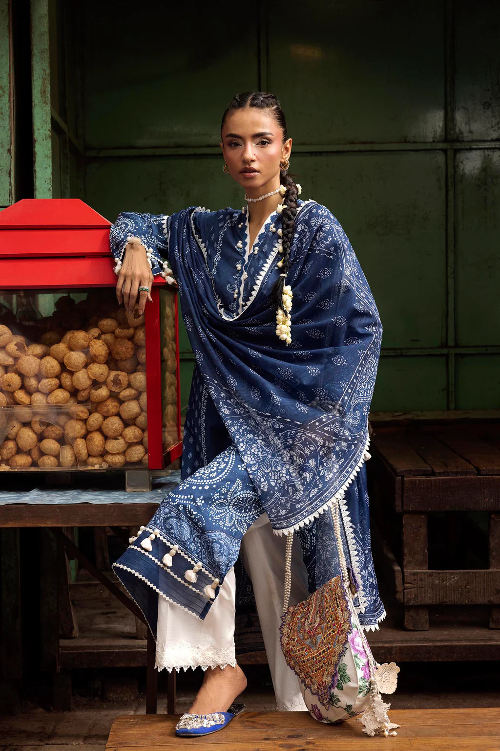 Unstitched Printed 2 Piece Lawn Suit -4A