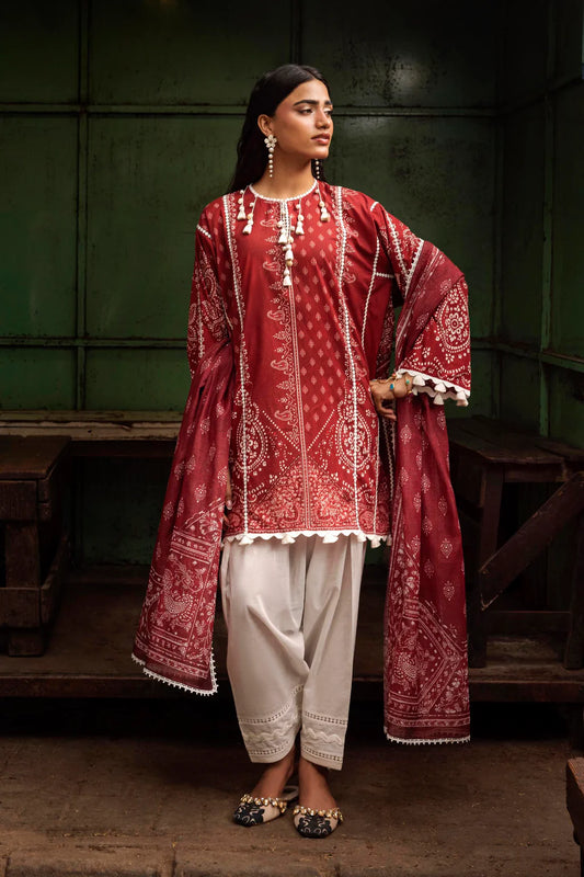 Unstitched Printed 2 Piece Lawn Suit -4B