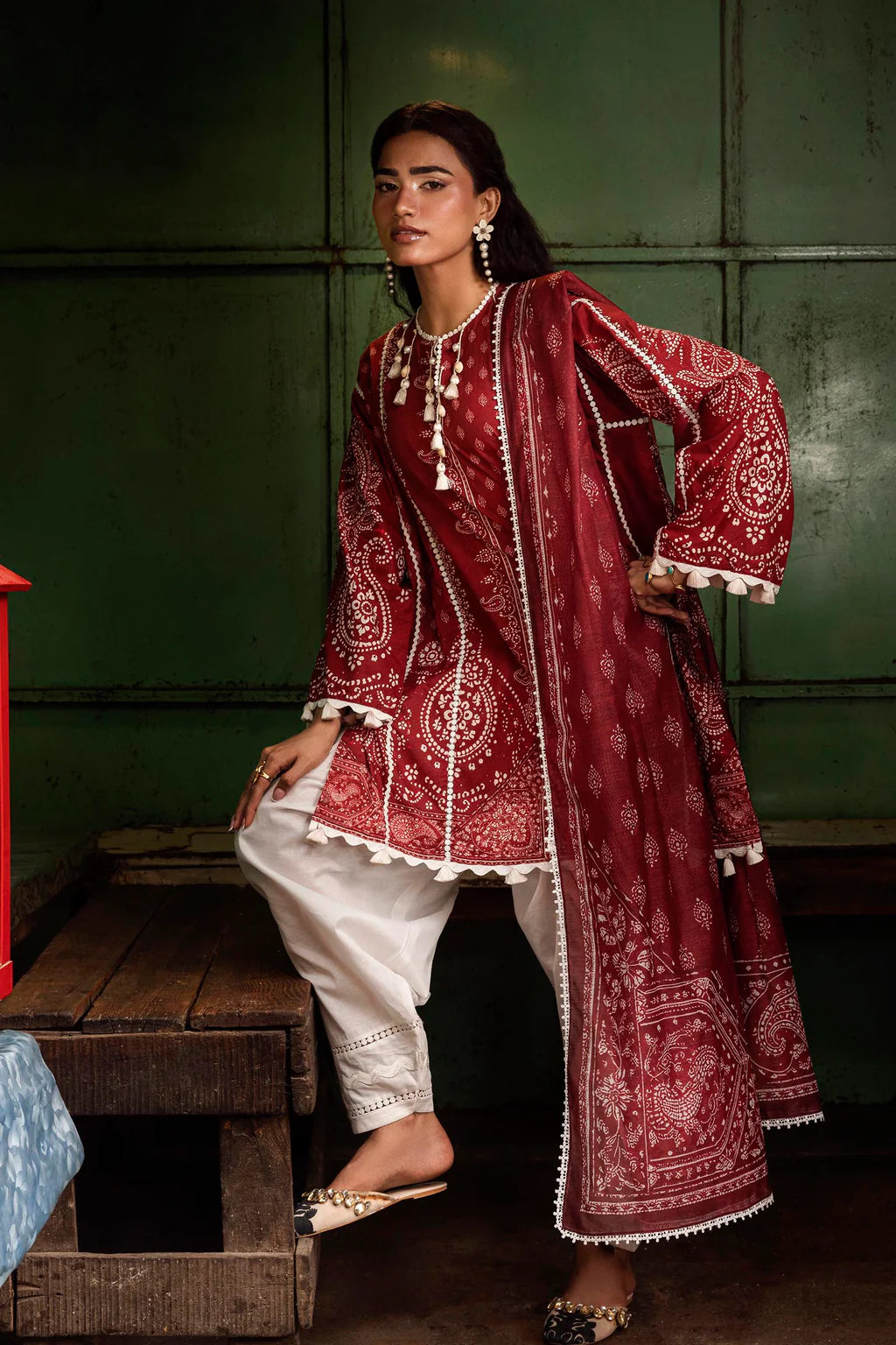 Unstitched Printed 2 Piece Lawn Suit -4B