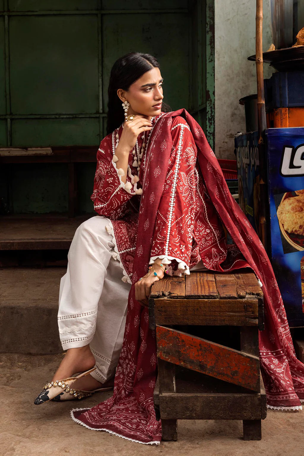 Unstitched Printed 2 Piece Lawn Suit -4B