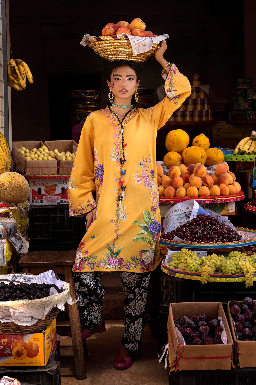 Unstitched Printed 2 Piece Lawn Suit -5A